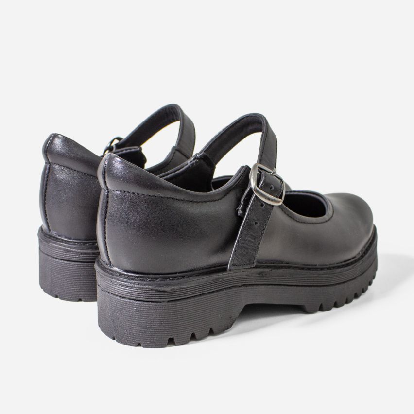 Zapato Puro Cuero 1078 B -  Negro