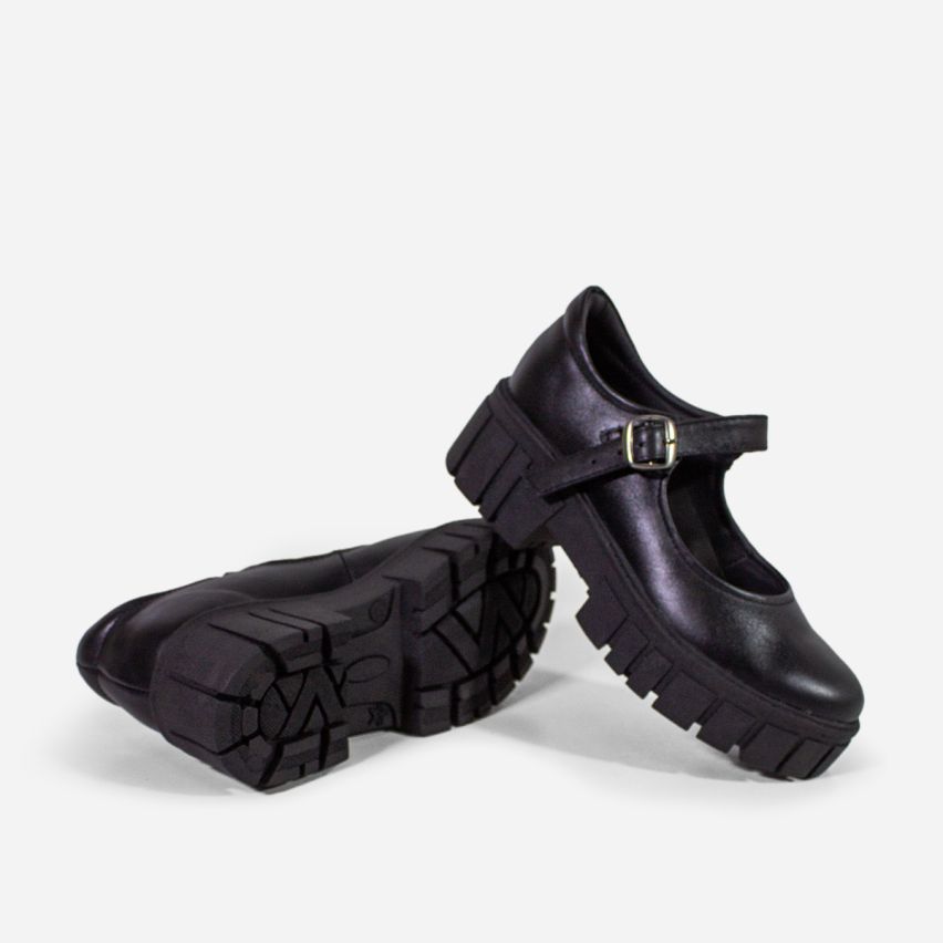 Zapato Puro Cuero 1078 A -  Negro