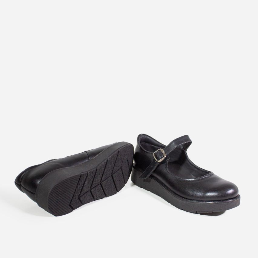 Zapato Puro Cuero 1078 C -  Negro