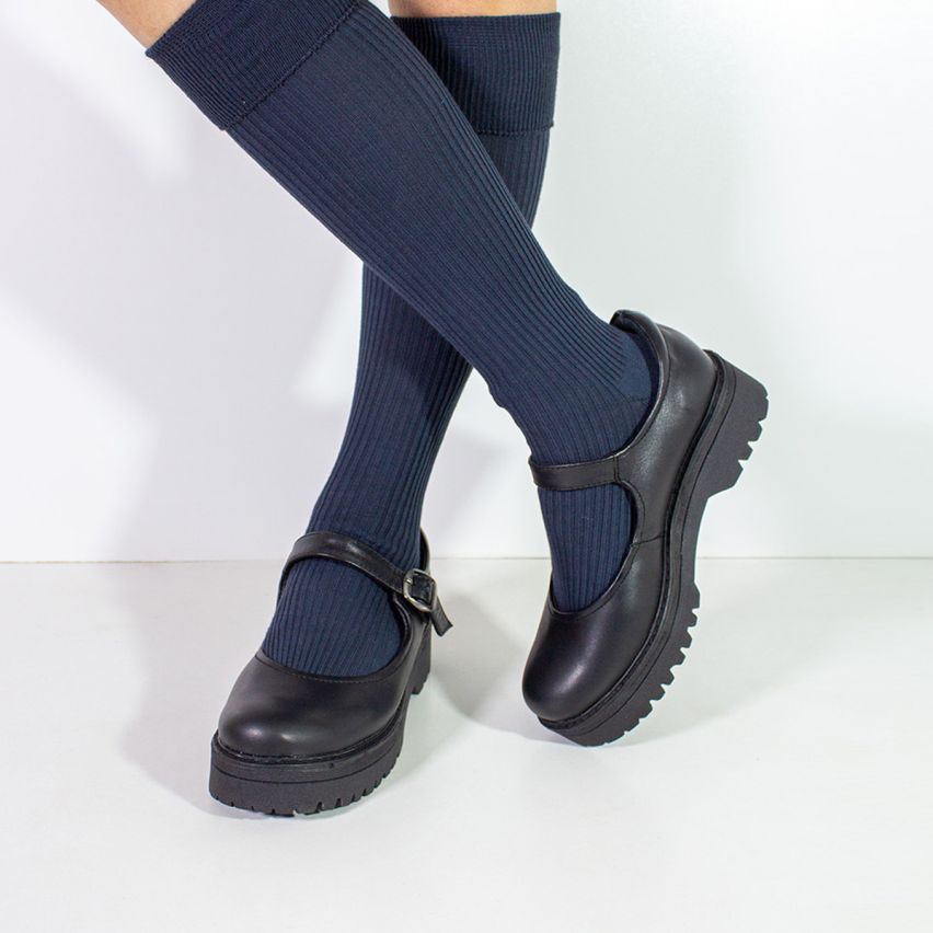 Zapato Puro Cuero 1078 B -  Negro