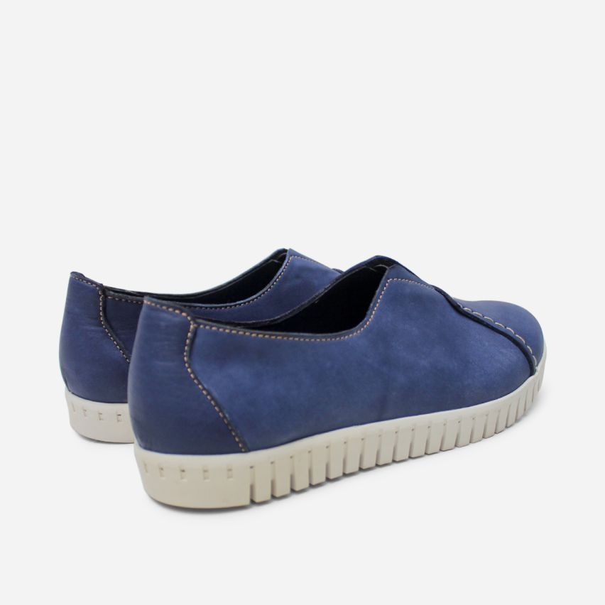 Mocasín Puro Cuero 1079 Azul