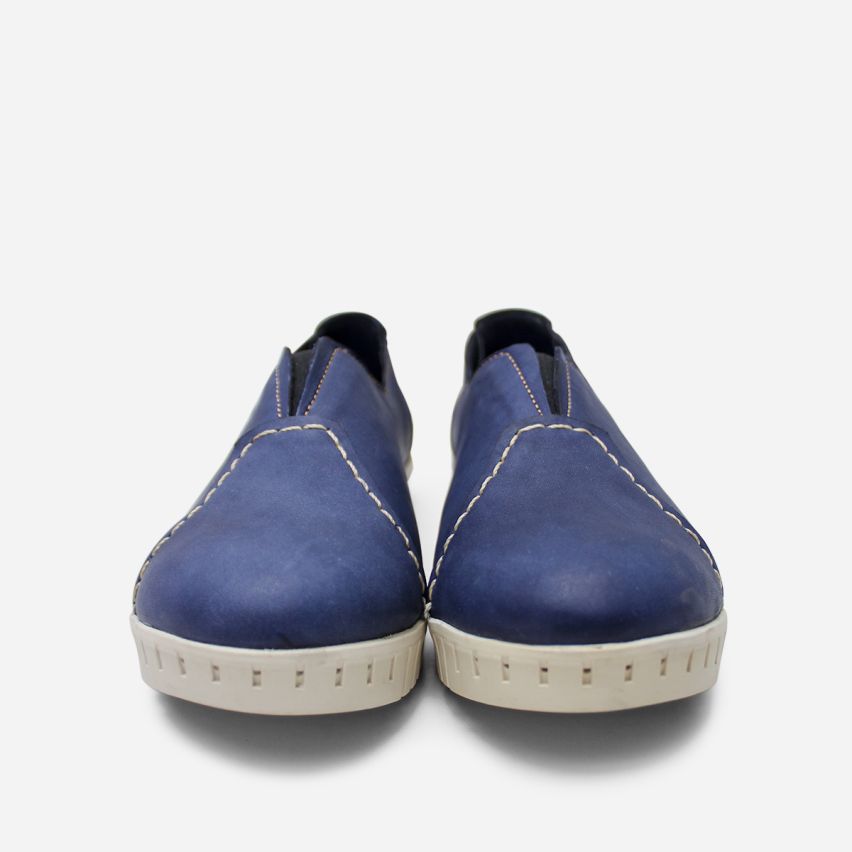 Mocasín Puro Cuero 1079 Azul