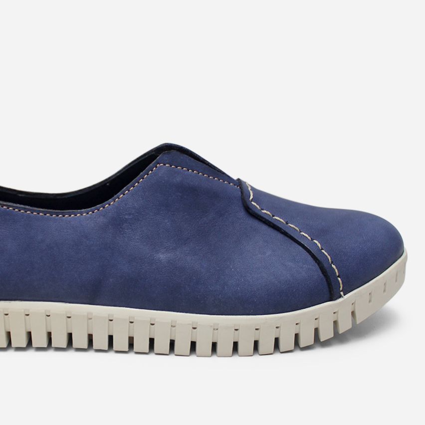 Mocasín Puro Cuero 1079 Azul
