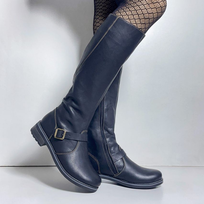 Bota Puro Cuero 1081 Negro