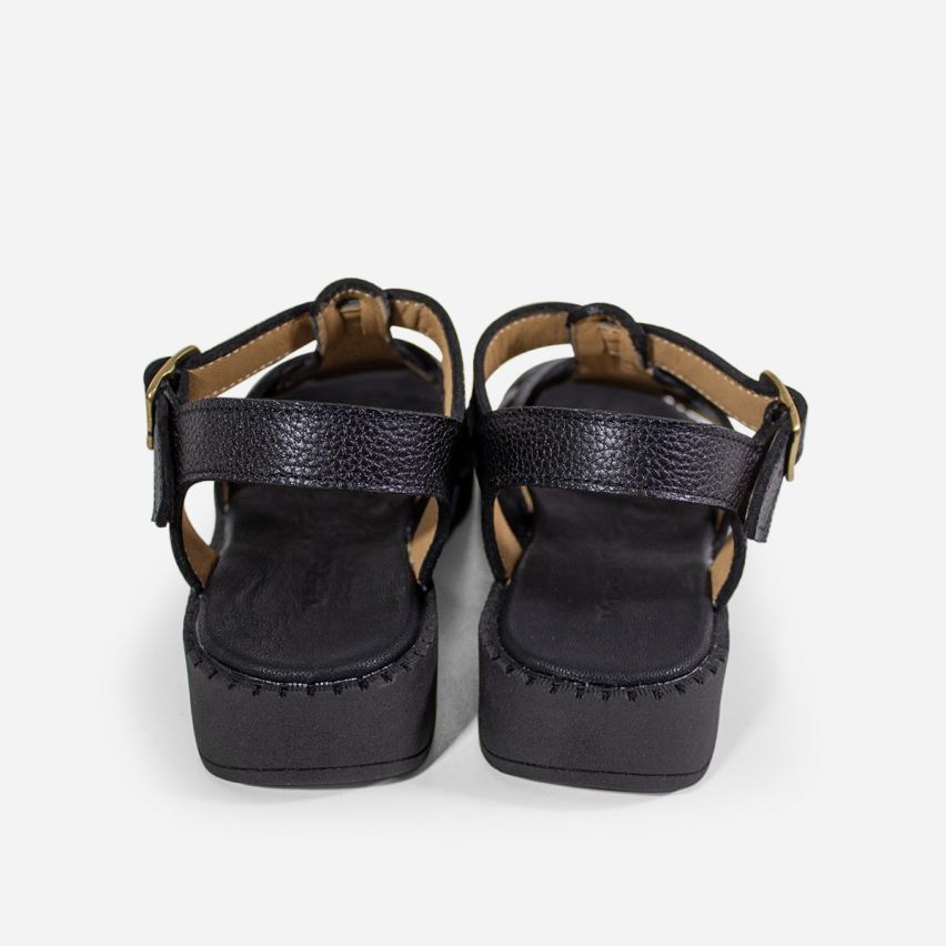 Sandalia Puro Cuero 1085 - Negro