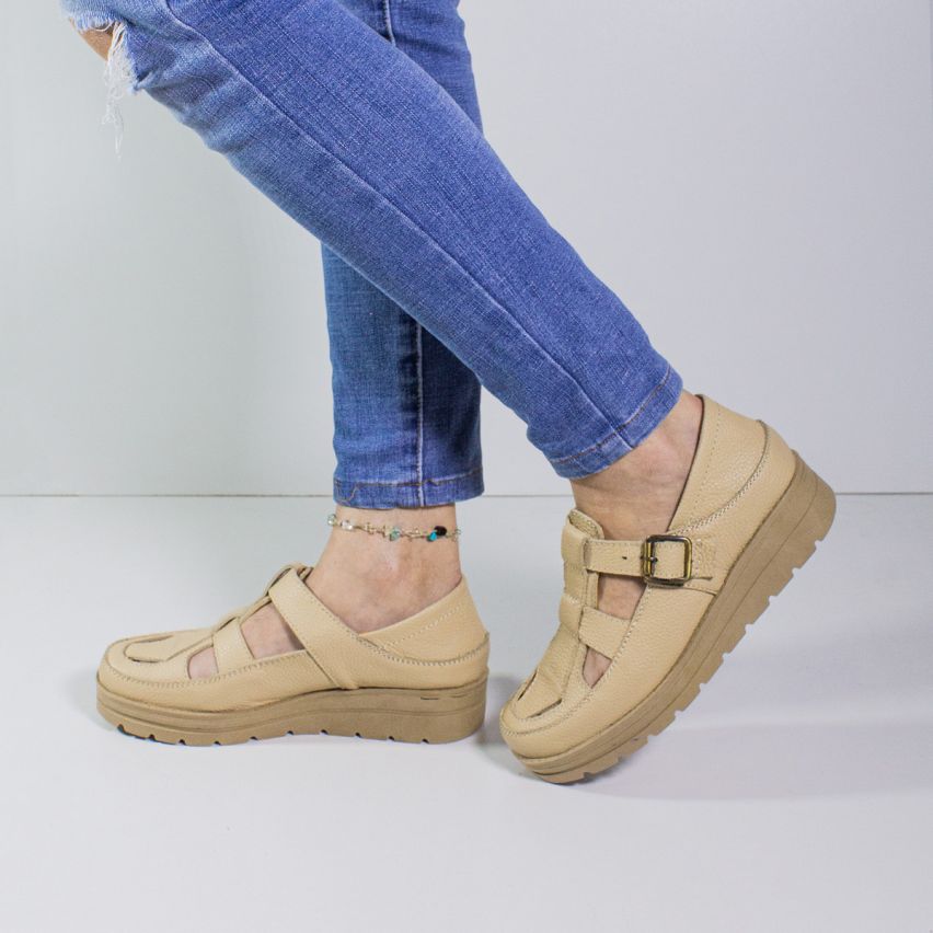 Sandalia Puro Cuero  1087 - Natural