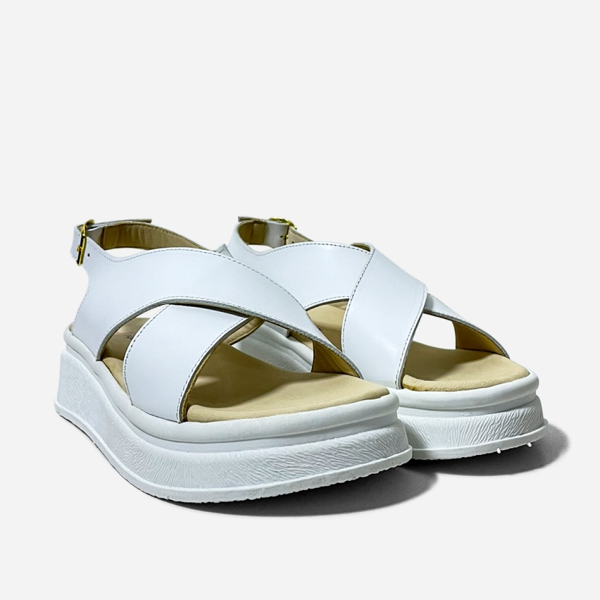 Sandalia Puro Cuero 1095 Blanco
