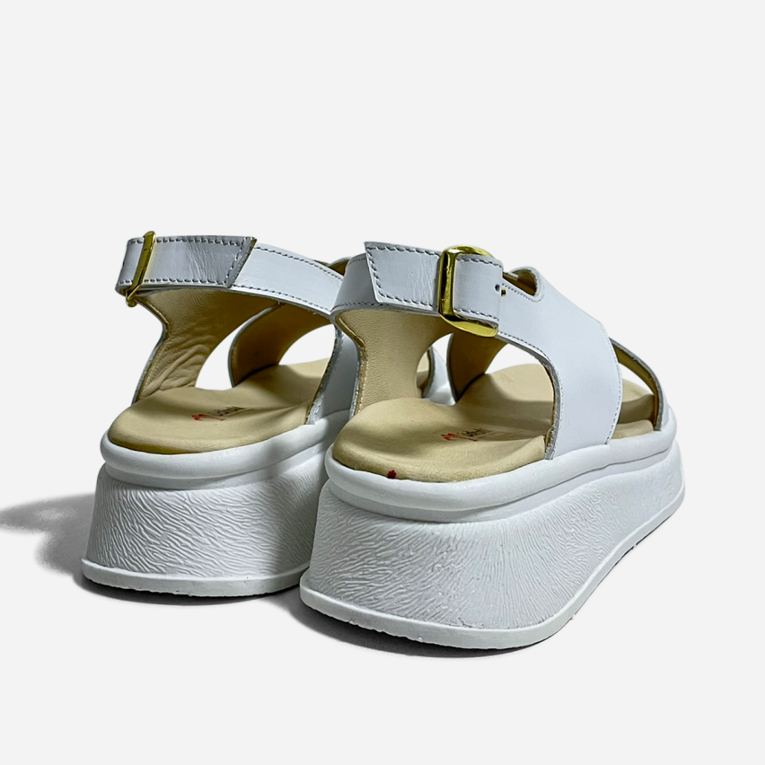Sandalia Puro Cuero 1095 Blanco