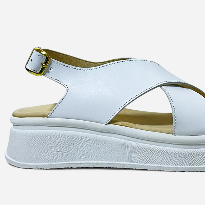 Sandalia Puro Cuero 1095 Blanco