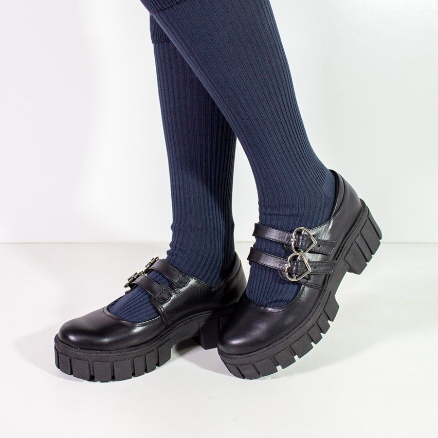 Zapato Puro Cuero 1105 -  Negro