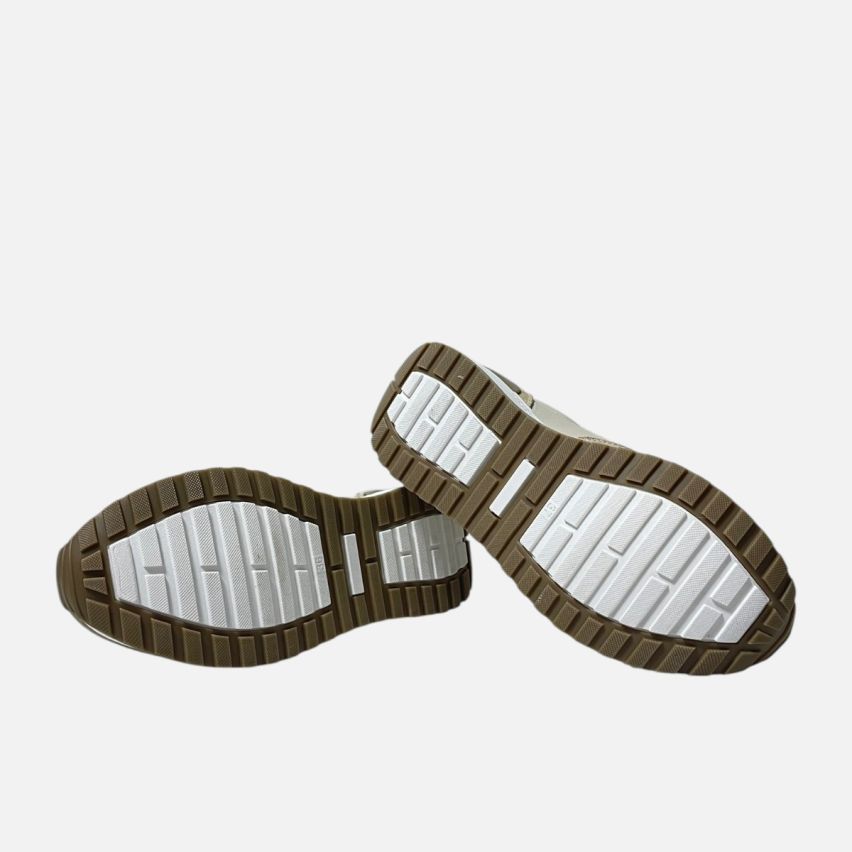 Zapatilla De Puro Cuero 1102beige 