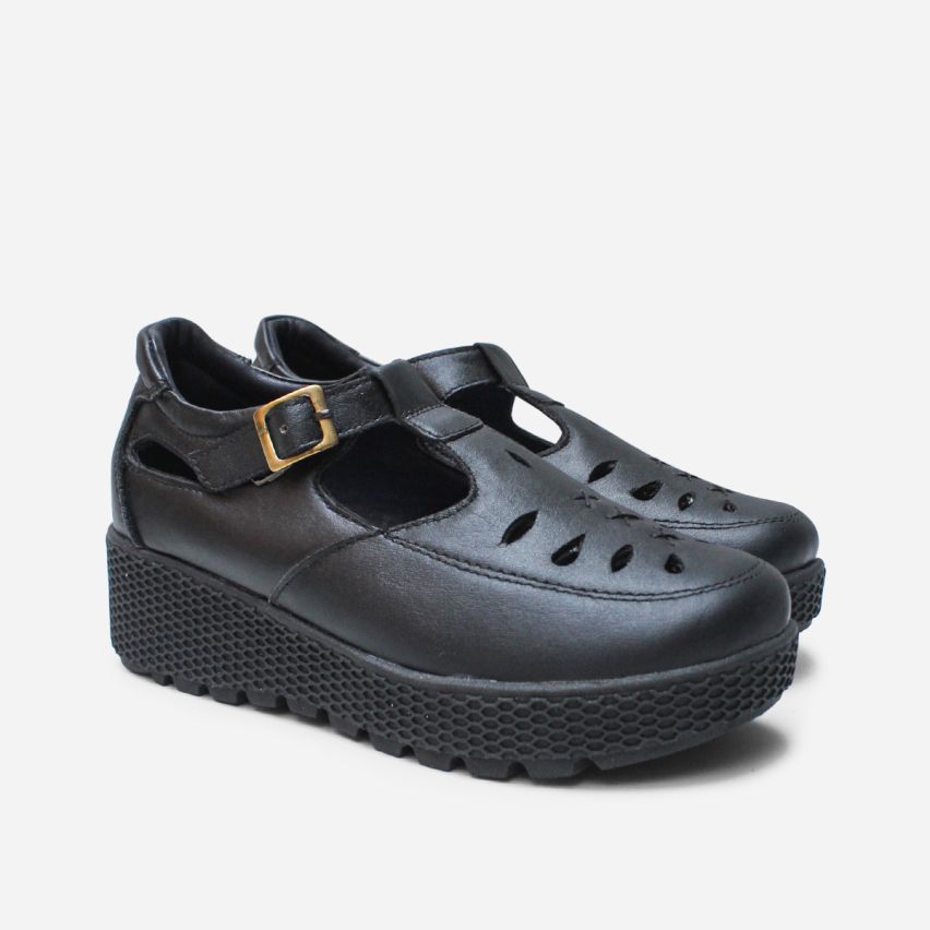 Zapato Puro Cuero 1108 Negro