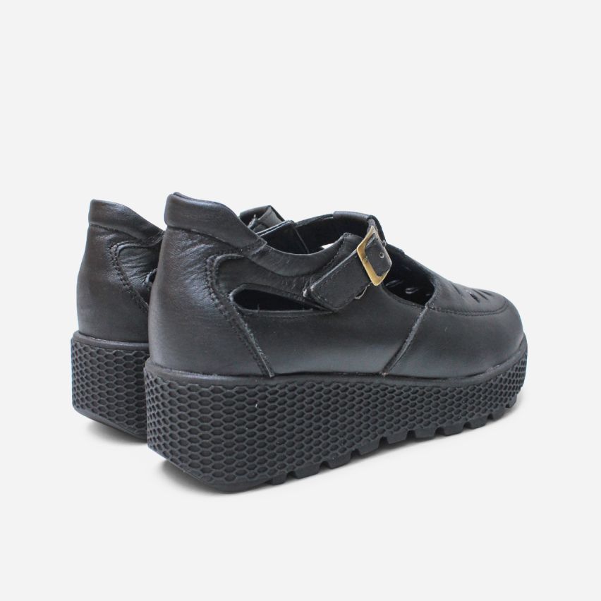 Zapato Puro Cuero 1108 Negro