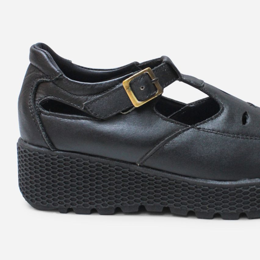 Zapato Puro Cuero 1108 Negro