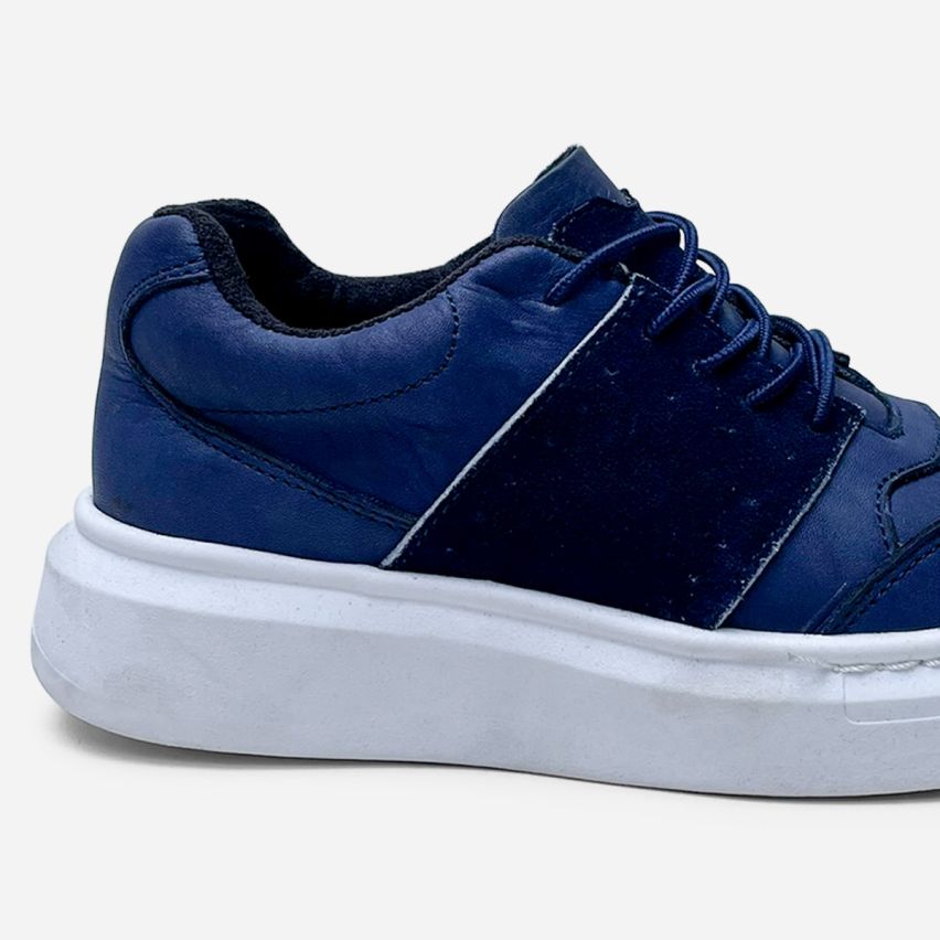 Zapatilla Puro Cuero 1109 Azul