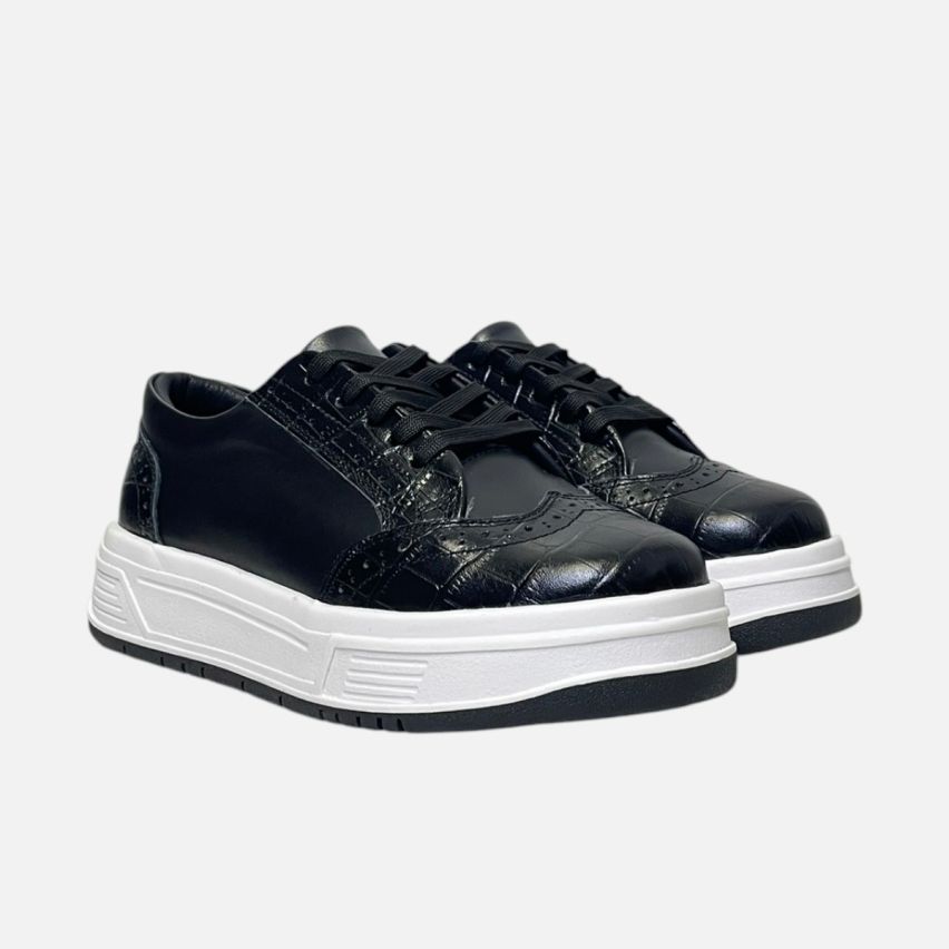 Zapatilla Puro Cuero 1125Negro