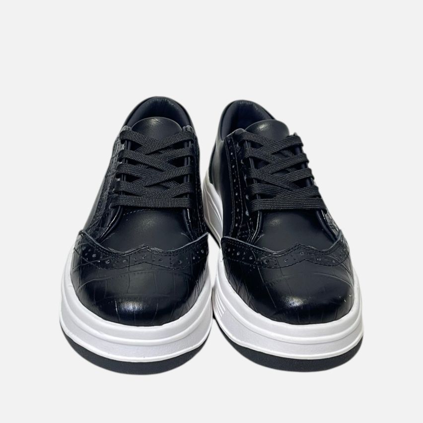 Zapatilla Puro Cuero 1125Negro