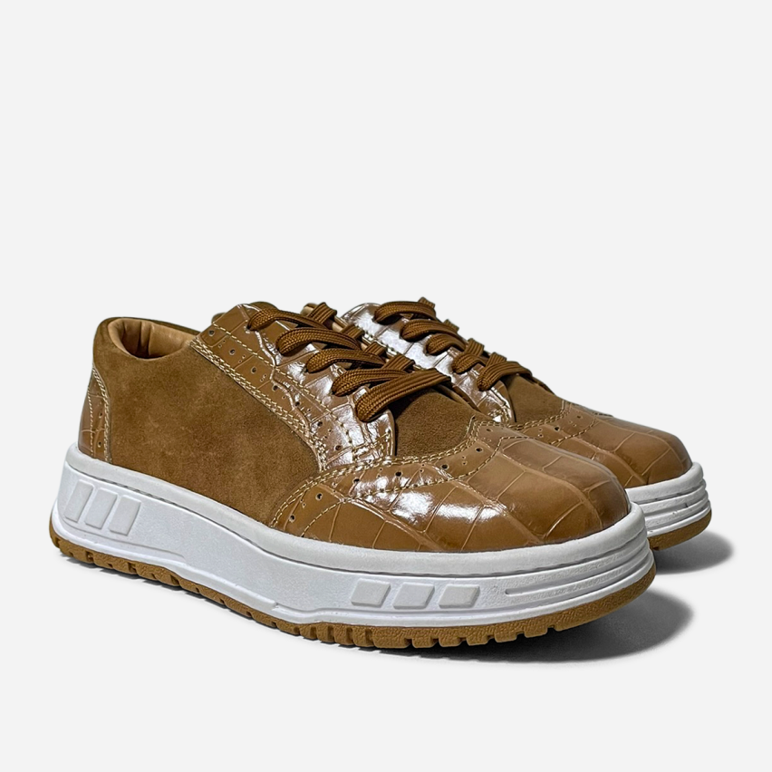 Zapatilla Puro Cuero 1125 Caramelo