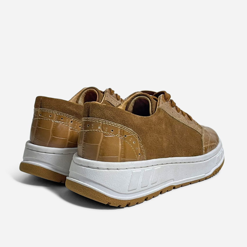 Zapatilla Puro Cuero 1125 Caramelo