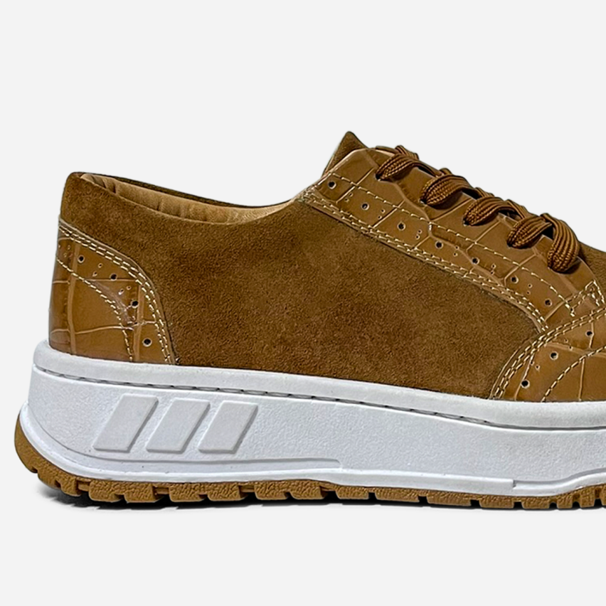 Zapatilla Puro Cuero 1125 Caramelo