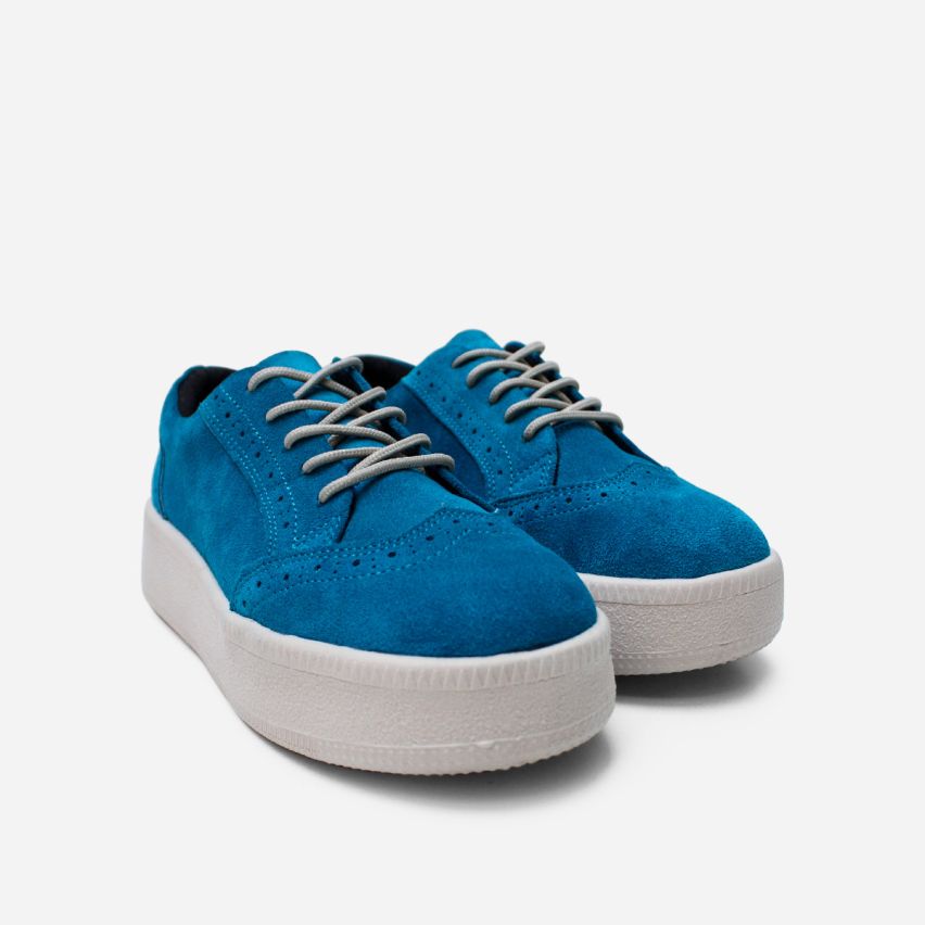 Zapatilla Puro Cuero 1125 Turquesa