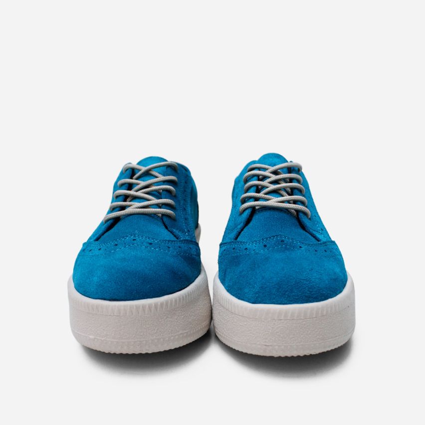 Zapatilla Puro Cuero 1125 Turquesa