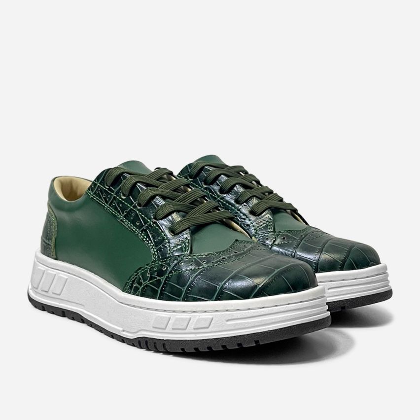 Zapatilla Puro Cuero 1125 Verde