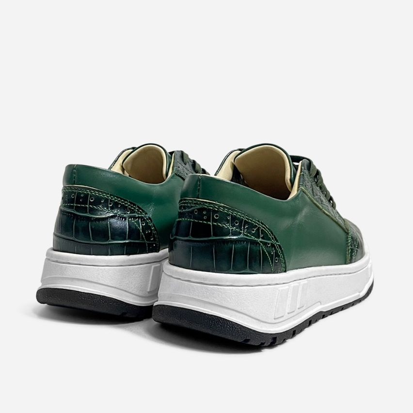 Zapatilla Puro Cuero 1125 Verde
