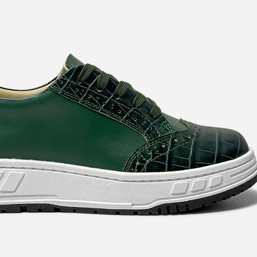 Zapatilla Puro Cuero 1125 Verde
