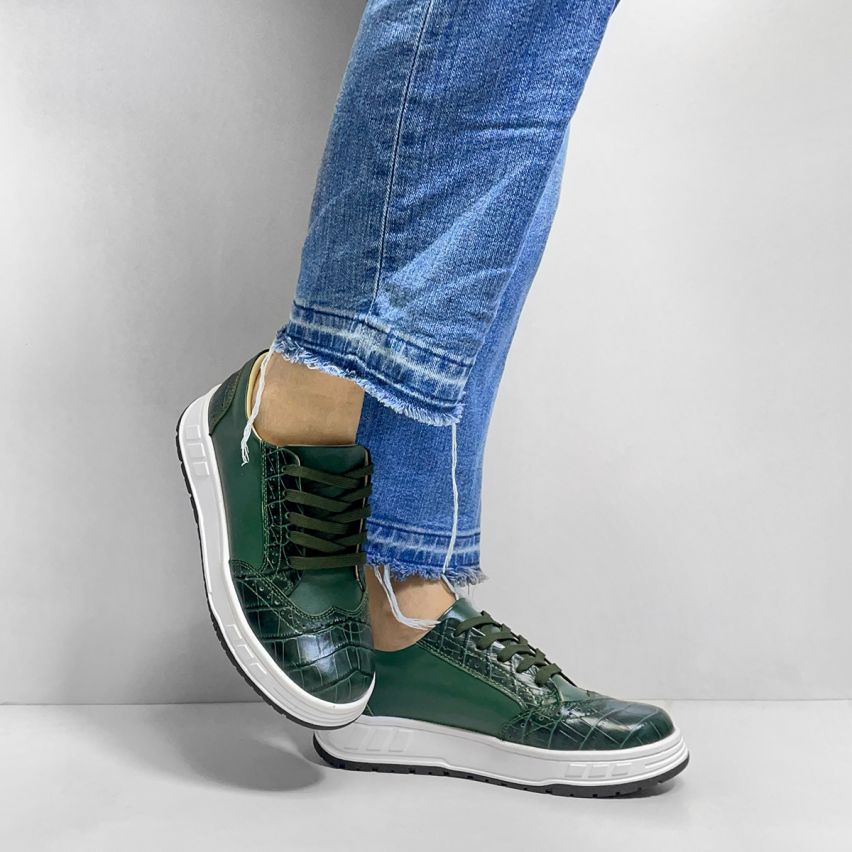Zapatilla Puro Cuero 1125 Verde