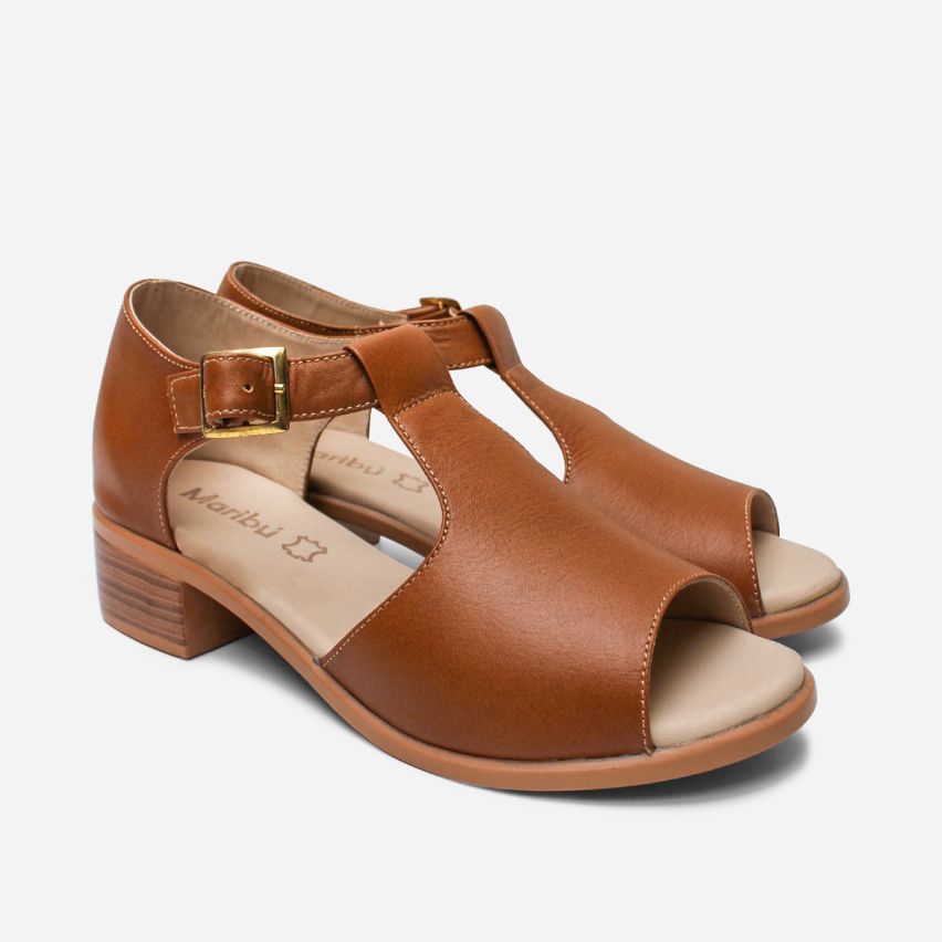 Sandalia Puro Cuero 1130 Miel