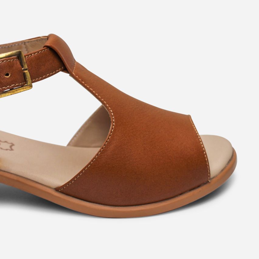 Sandalia Puro Cuero 1130 Miel