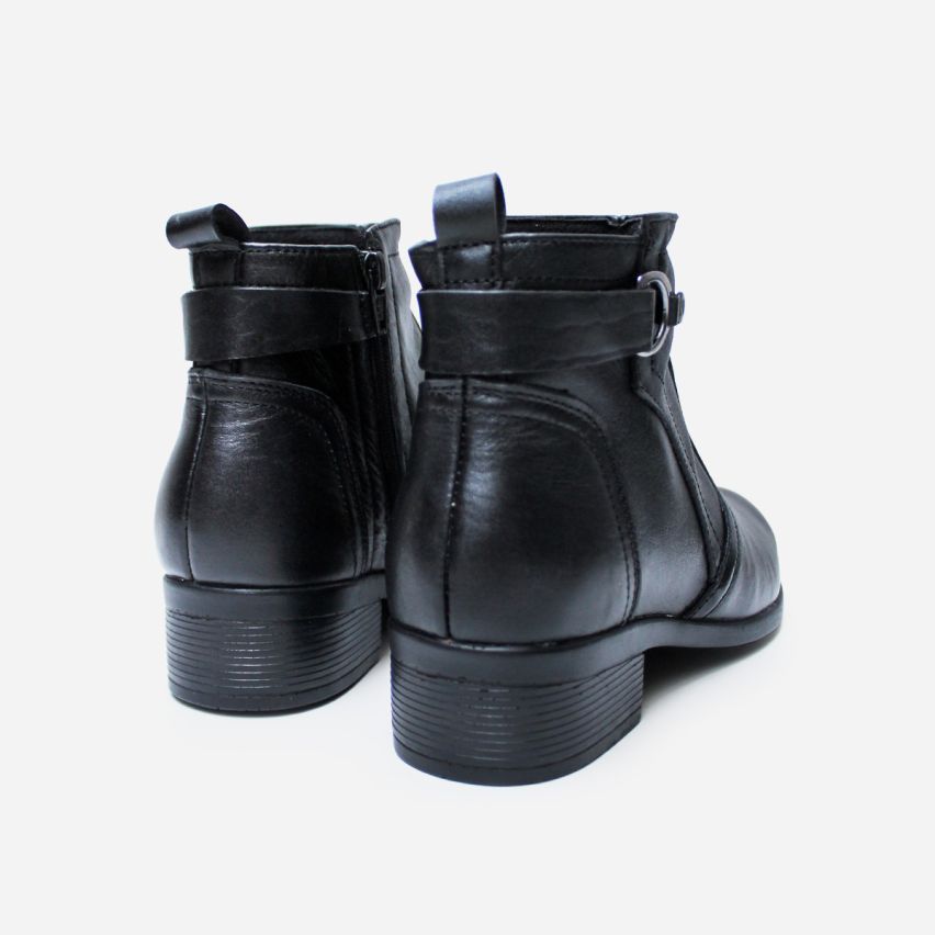 Botin Puro Cuero 1153 Negro TA