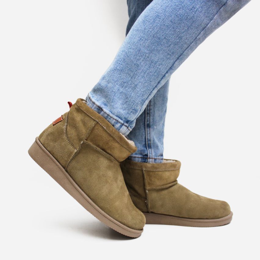 Botin Puro Cuero 1157 Olivo