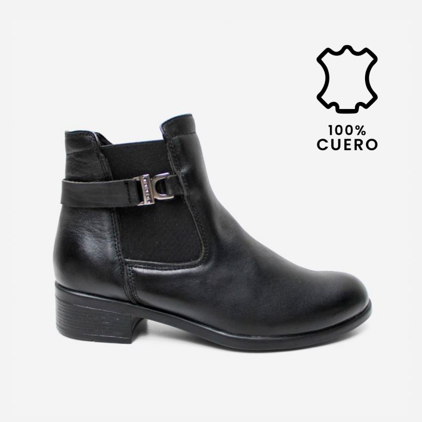 Botin Puro Cuero 1159 Negro