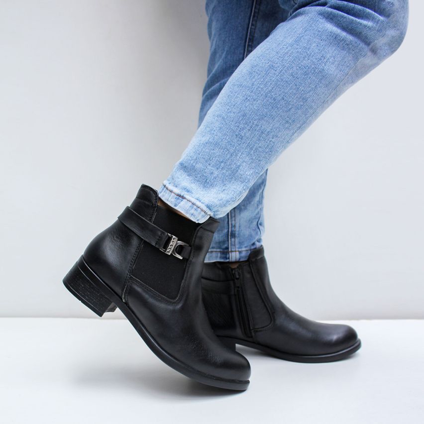 Botin Puro Cuero 1159 Negro
