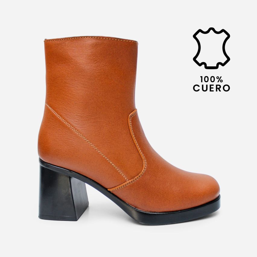 Botin Puro Cuero 1164 Caramelo