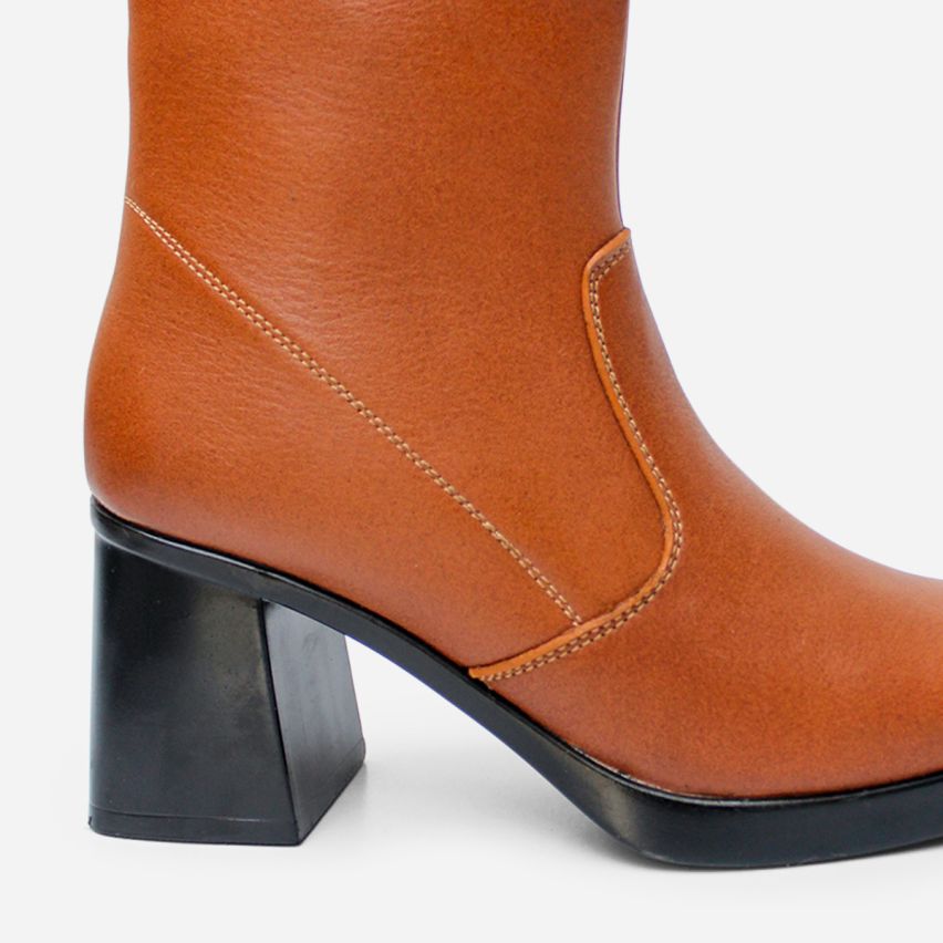 Botin Puro Cuero 1164 Caramelo