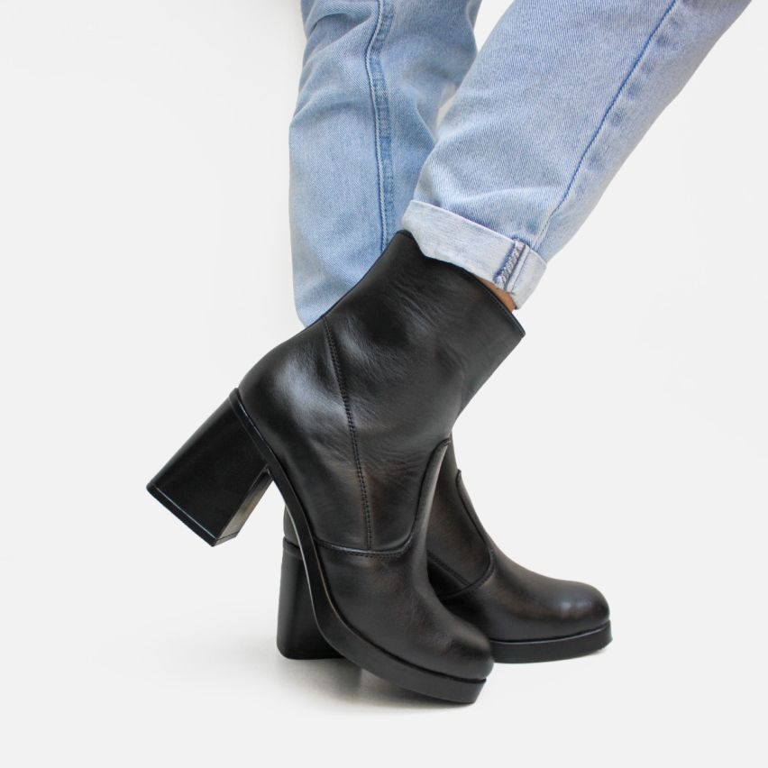 Botin Puro Cuero 1164 Caramelo