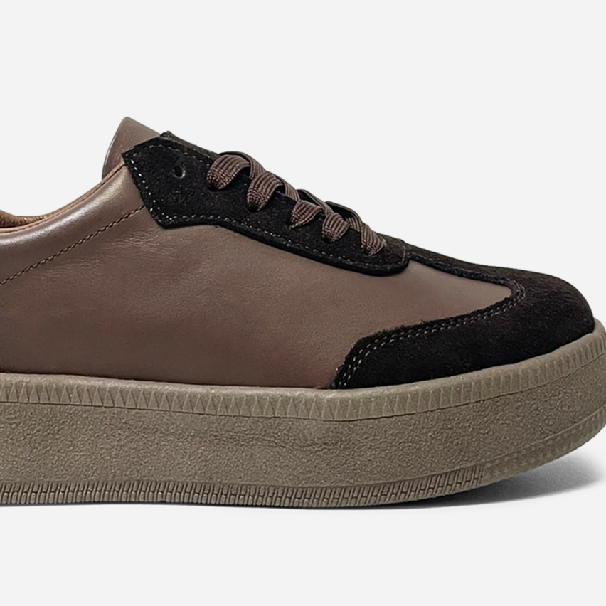 Zapatilla Puro Cuero 1165 Marrón