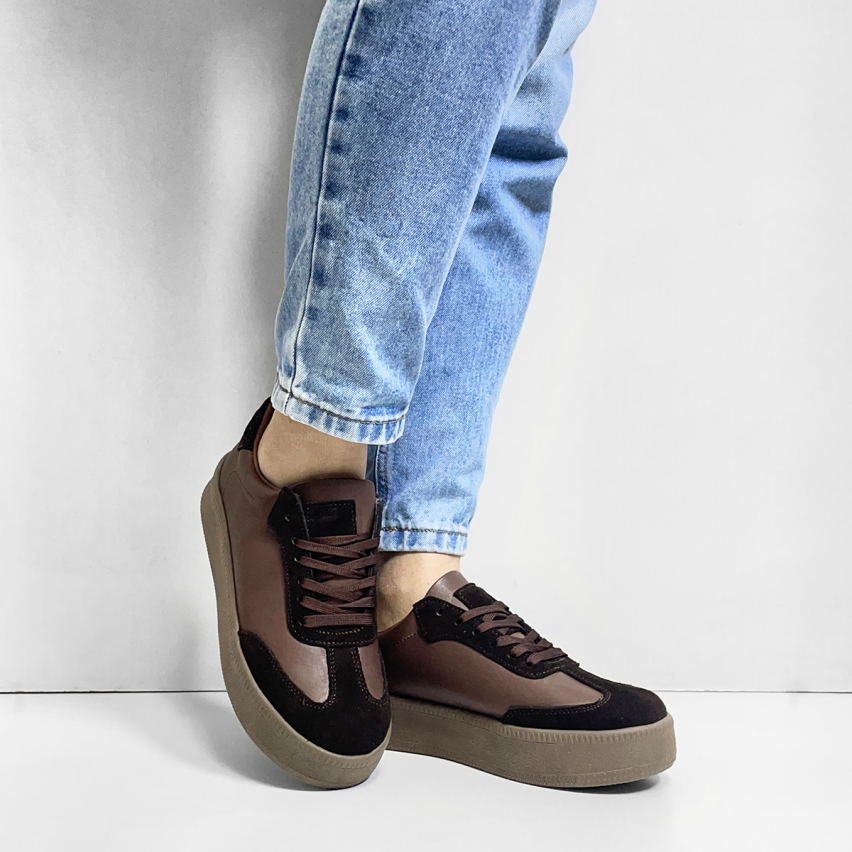 Zapatilla Puro Cuero 1165 Marrón