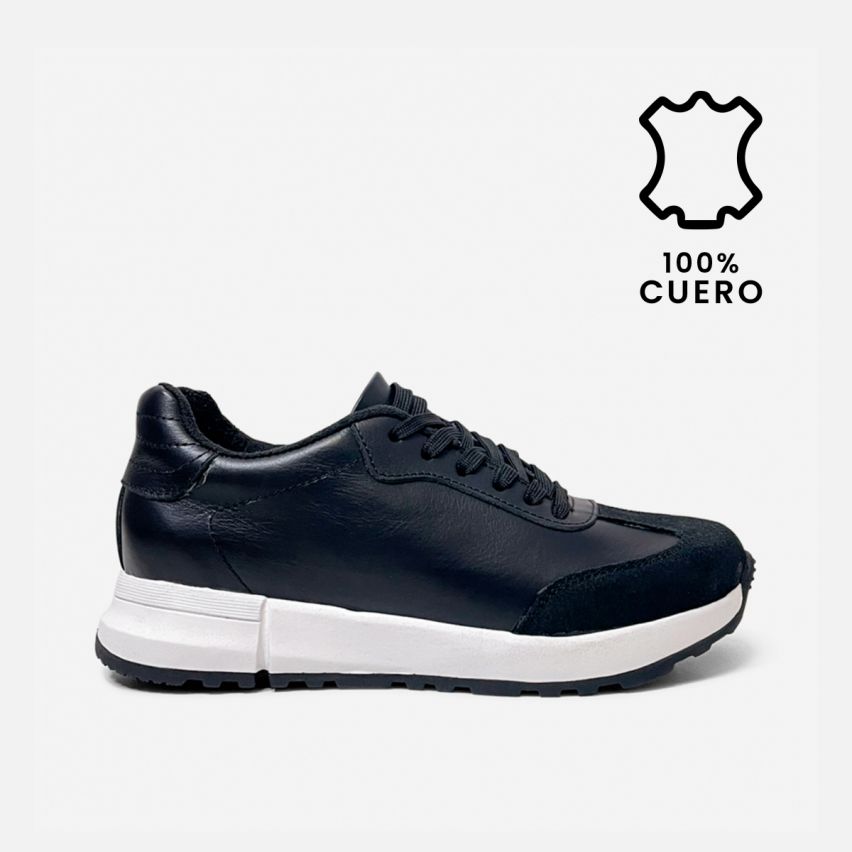 Zapatilla Puro Cuero 1165 Negro