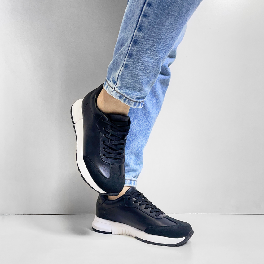 Zapatilla Puro Cuero 1165 Negro
