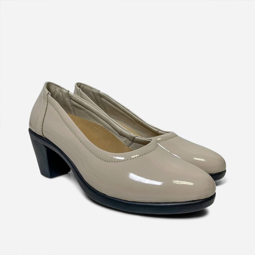Zapato Puro Cuero 1166 Hueso Charol