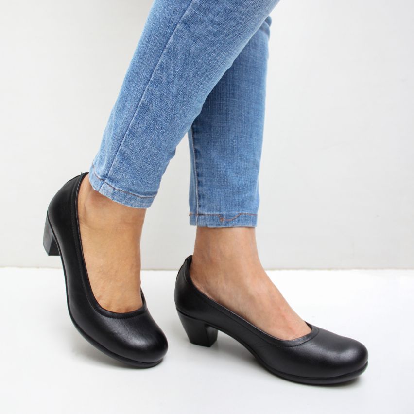Zapato Puro Cuero 1166 Negro