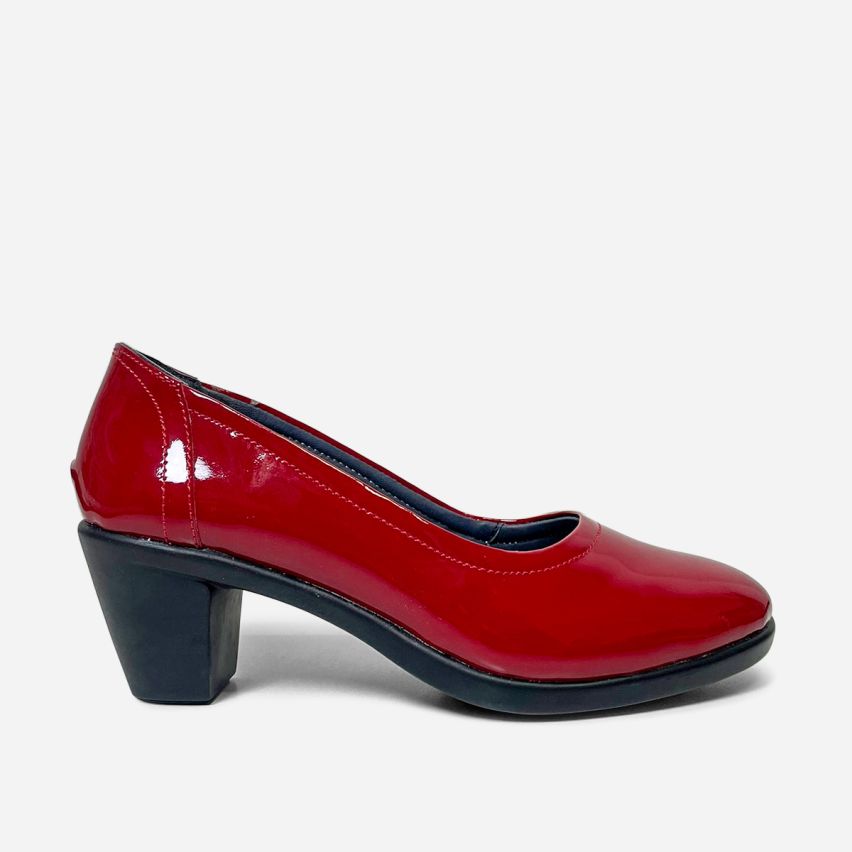 Zapato Puro Cuero 1166 Rojo Charol