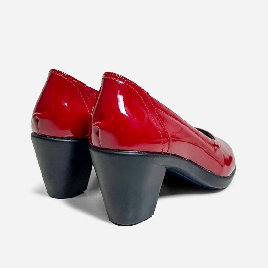 Zapato Puro Cuero 1166 Rojo Charol