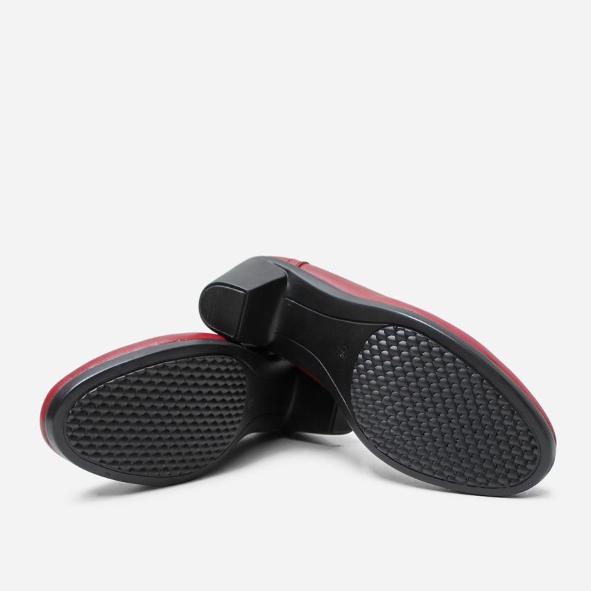 Zapato Puro Cuero 1166 Rojo