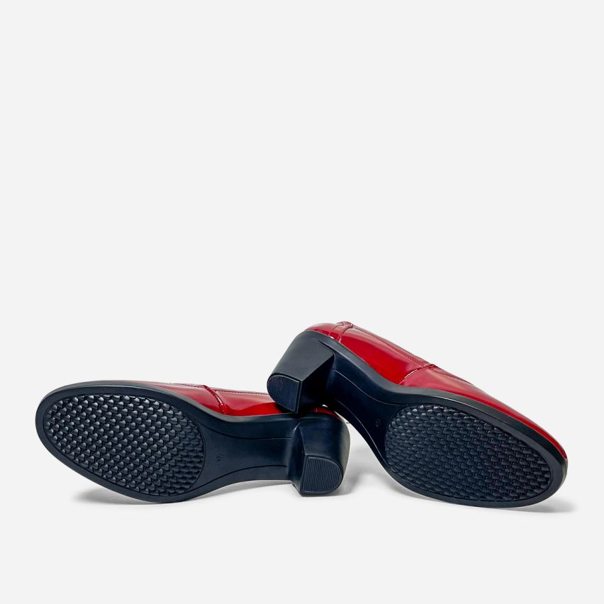 Zapato Puro Cuero 1166 Rojo Charol