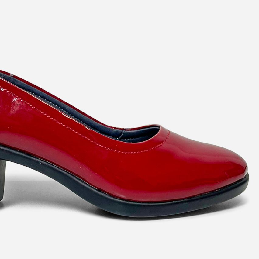 Zapato Puro Cuero 1166 Rojo Charol
